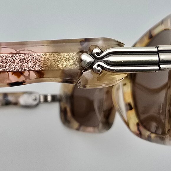 *SOLD*Brighton Romeo Juliet Silver Olive Pink Tortoise Frame Brown Lens Sunglass - Picture 6 of 16